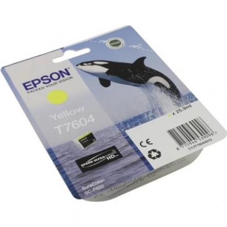 Картридж Epson T7604 (C13T76044010) для Epson SureColor SC-P600, желтый
Картридж Epson T7604 (C13T76044010) для Epson SureColor SC-P600, желтый