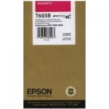 Картридж струйный Epson T603B C13T603B00 пурпурный (220мл) для Epson St Pro 7880/9800
Картридж струйный Epson T603B C13T603B00 пурпурный (220мл) для Epson St Pro 7880/9800