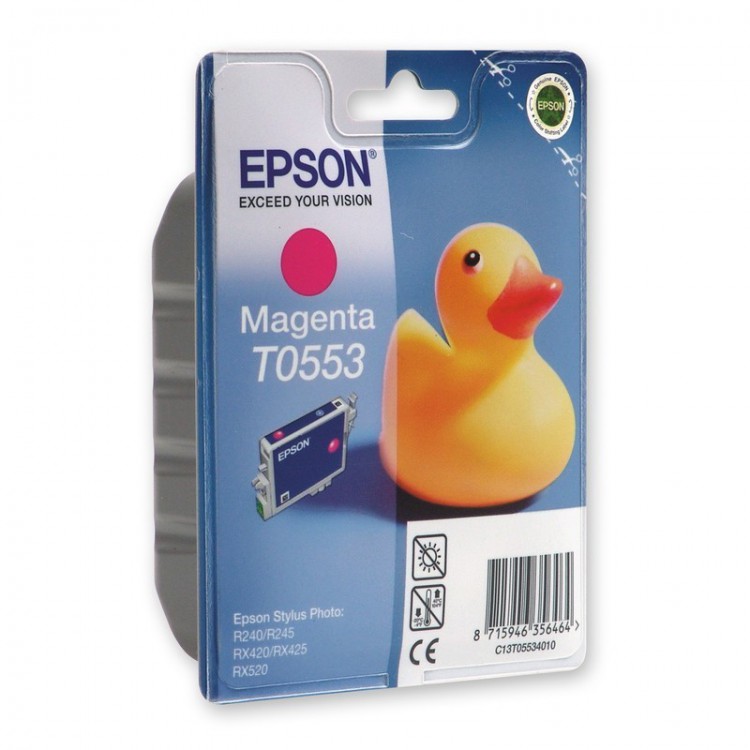 Картридж струйный Epson T0553 C13T05534010 пурпурный (8мл) для Epson R240/RX420/RX520
Картридж струйный Epson T0553 C13T05534010 пурпурный (8мл) для Epson R240/RX420/RX520