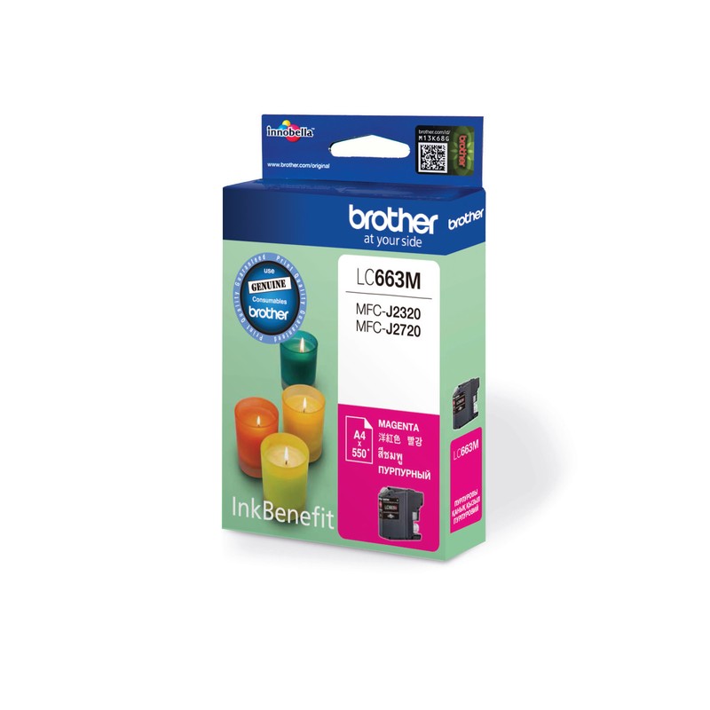 Картридж струйный Brother LC663M пурпурный (600стр.) для Brother MFC-J2320/J2720
Картридж струйный Brother LC663M пурпурный (600стр.) для Brother MFC-J2320/J2720