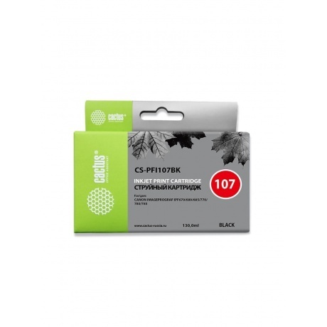 Картридж струйный Cactus CS-PFI107MBK черный матовый (130мл) для Canon IP iPF670/iPF680/iPF685/iPF77
Картридж струйный Cactus CS-PFI107MBK черный матовый (130мл) для Canon IP iPF670/iPF680/iPF685/iPF77