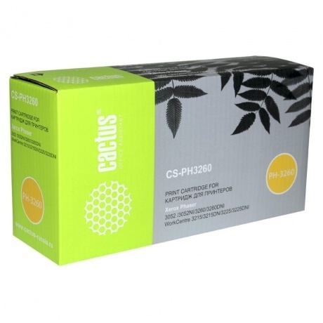 Картридж лазерный Cactus CS-PH3260X 106R02782 черный (6000стр.) для Xerox Ph 3052/3052NI/3260
Картридж лазерный Cactus CS-PH3260X 106R02782 черный (6000стр.) для Xerox Ph 3052/3052NI/3260