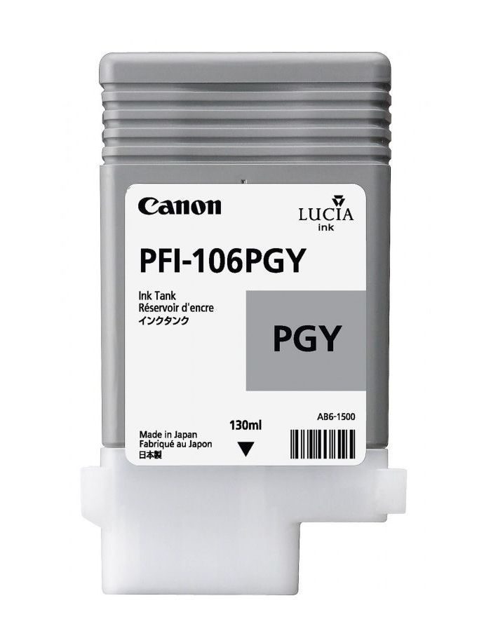 Картридж струйный Canon PFI-106PGY 6631B001 фото серый для Canon iPF6400/6450
Картридж струйный Canon PFI-106PGY 6631B001 фото серый для Canon iPF6400/6450