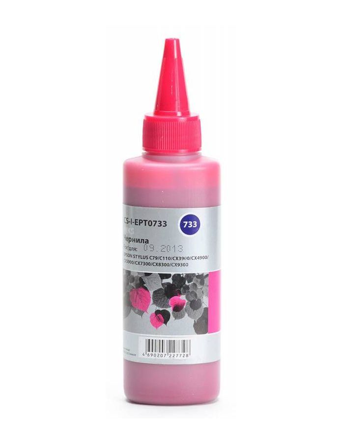 Чернила Cactus CS-I-EPT0733 пурпурный 100мл для Epson St С79/C110/СХ3900/CX4900/CX5900
Чернила Cactus CS-I-EPT0733 пурпурный 100мл для Epson St С79/C110/СХ3900/CX4900/CX5900
