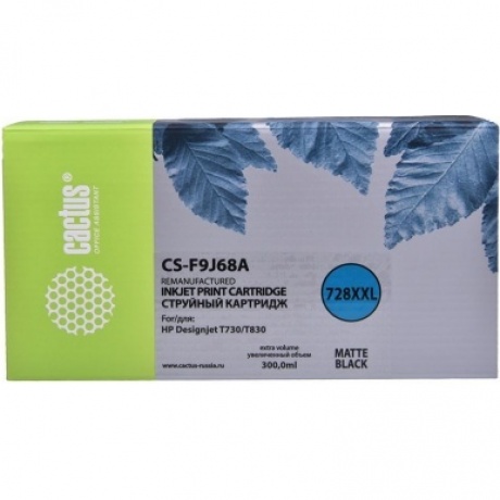 Картридж струйный Cactus 728XXL CS-F9J68A черный матовый (300мл) для HP DJ T730/T830
Картридж струйный Cactus 728XXL CS-F9J68A черный матовый (300мл) для HP DJ T730/T830