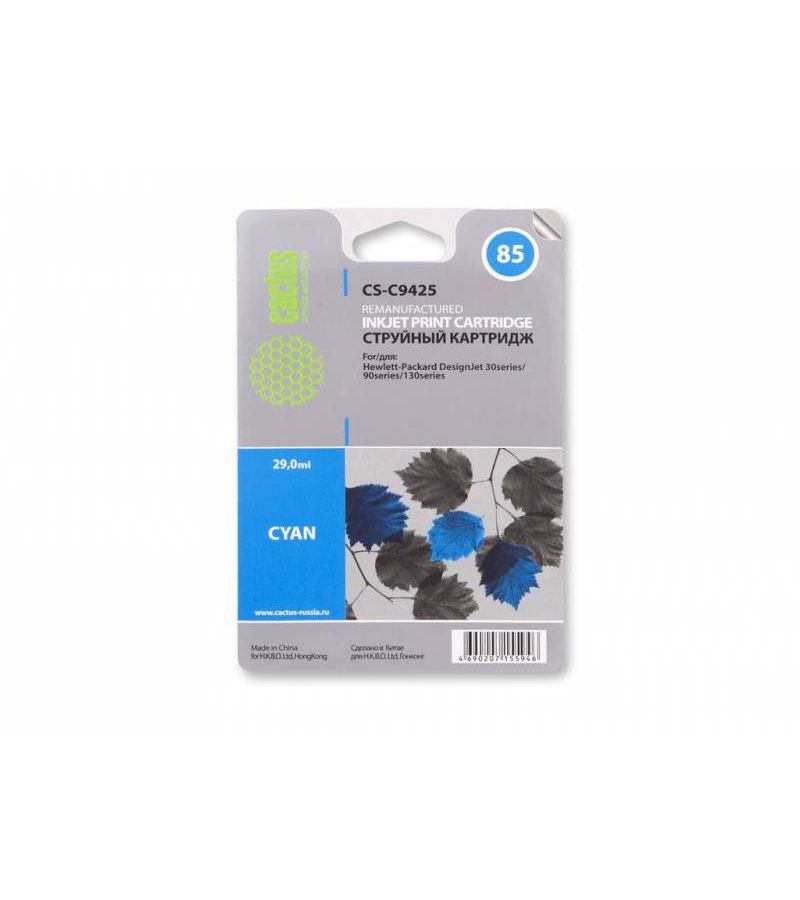 Картридж струйный Cactus CS-C9425 №85 голубой (29мл) для HP DJ 30/130
Картридж струйный Cactus CS-C9425 №85 голубой (29мл) для HP DJ 30/130