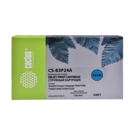 Картридж струйный Cactus №727 CS-B3P24A серый (130мл) для HP DJ T920/T1500/T2530
Картридж струйный Cactus №727 CS-B3P24A серый (130мл) для HP DJ T920/T1500/T2530