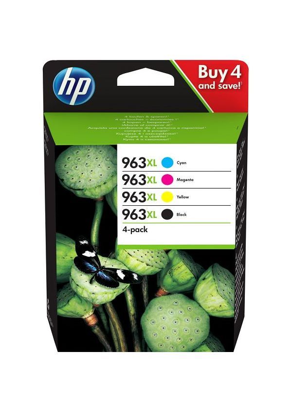 Набор картриджей HP 963 3YP35AE черный/голубой/пурпурный/желтый
Набор картриджей HP 963 3YP35AE черный/голубой/пурпурный/желтый