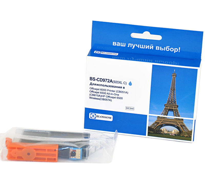Картридж струйный Blossom BS-CD972A Cyan, Голубой
Картридж струйный Blossom BS-CD972A Cyan, Голубой