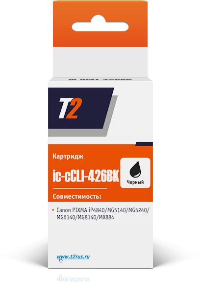 Картридж струйный T2 IC-CCLI-426BK Black, Черный
Картридж струйный T2 IC-CCLI-426BK Black, Черный