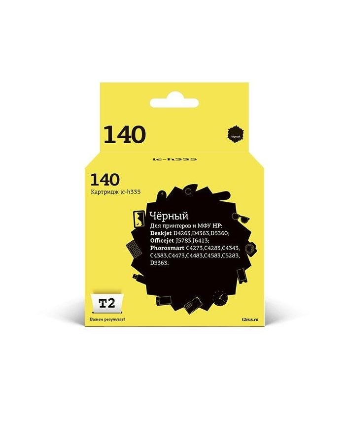 Картридж струйный T2 IC-H335 №140 Black, Черный
Картридж струйный T2 IC-H335 №140 Black, Черный