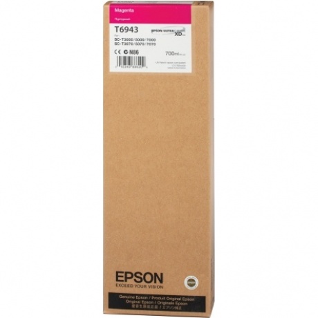 Картридж EPSON T6943 пурпурный экстраповышенной емкости для SC-T3000/SC-T5000/SC-T7000
Картридж EPSON T6943 пурпурный экстраповышенной емкости для SC-T3000/SC-T5000/SC-T7000