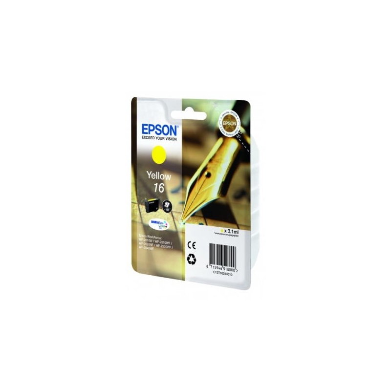 Картридж струйный Epson T1624 (C13T16244012), Желтый
Картридж струйный Epson T1624 (C13T16244012), Желтый