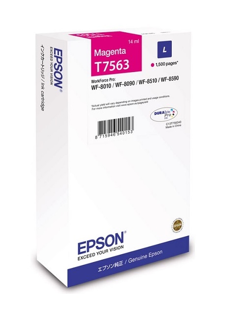 Картридж струйный Epson T7563 (C13T756340), Пурпурный
Картридж струйный Epson T7563 (C13T756340), Пурпурный