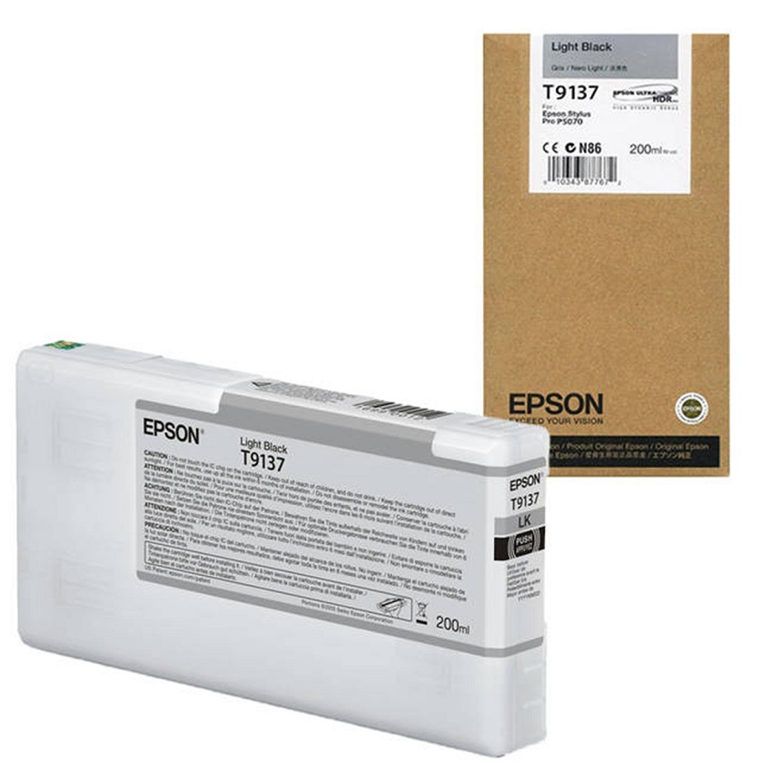 Картридж струйный Epson T9137 (C13T913700) Light Black, Серый
Картридж струйный Epson T9137 (C13T913700) Light Black, Серый