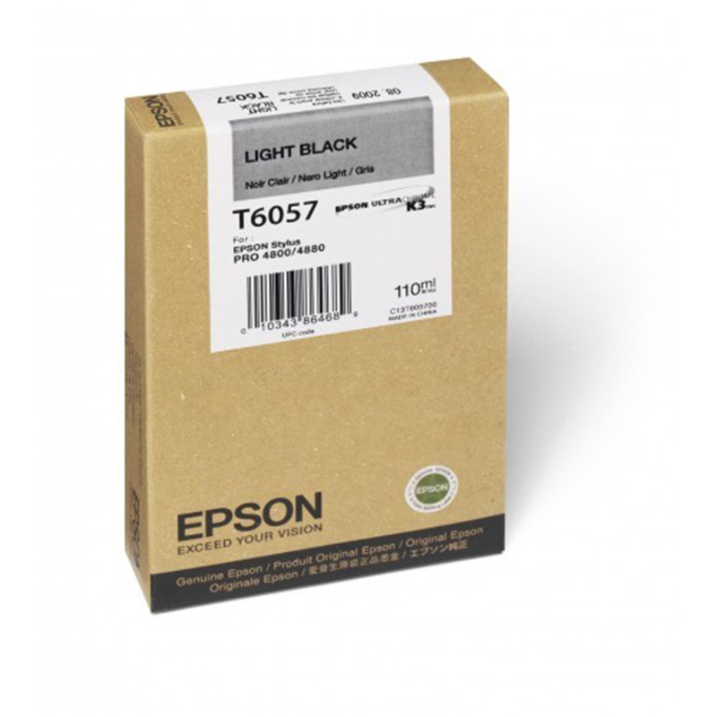 Картридж струйный Epson T6057 (C13T605700) Light Black, Черный
Картридж струйный Epson T6057 (C13T605700) Light Black, Черный