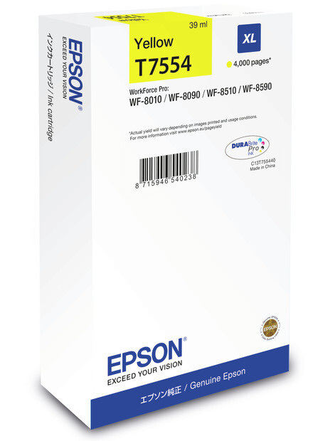 Картридж струйный Epson T7554 (C13T755440), Желтый
Картридж струйный Epson T7554 (C13T755440), Желтый