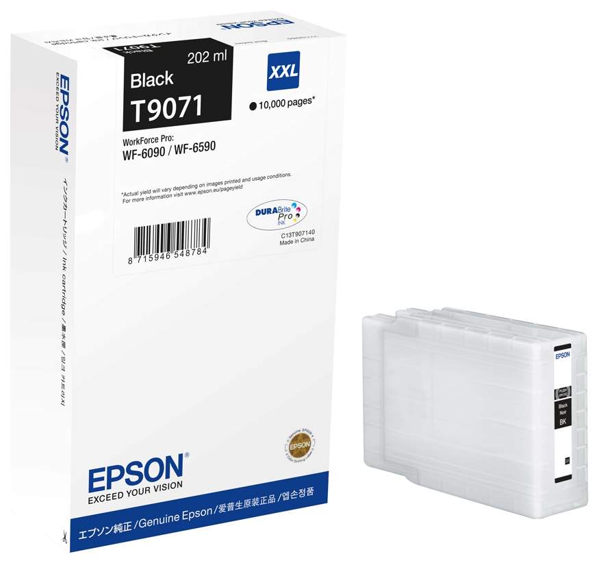 Картридж струйный Epson T9071 (C13T907140), Черный
Картридж струйный Epson T9071 (C13T907140), Черный