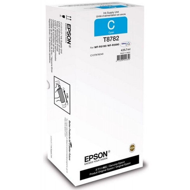 Картридж струйный Epson T8782 (C13T878240) Cyan, Голубой
Картридж струйный Epson T8782 (C13T878240) Cyan, Голубой