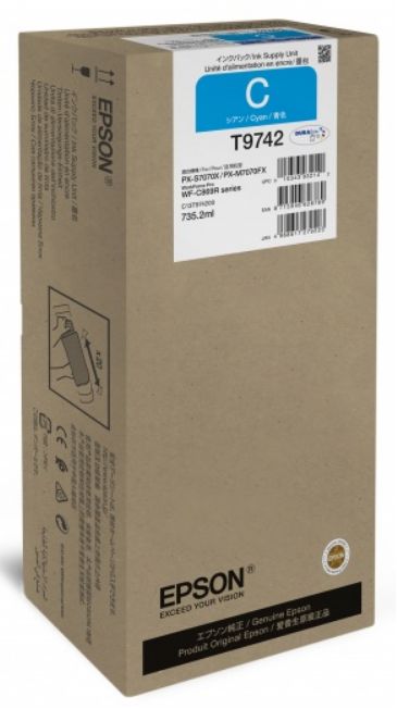 Картридж струйный Epson T9742 (C13T974200) Cyan, Голубой
Картридж струйный Epson T9742 (C13T974200) Cyan, Голубой