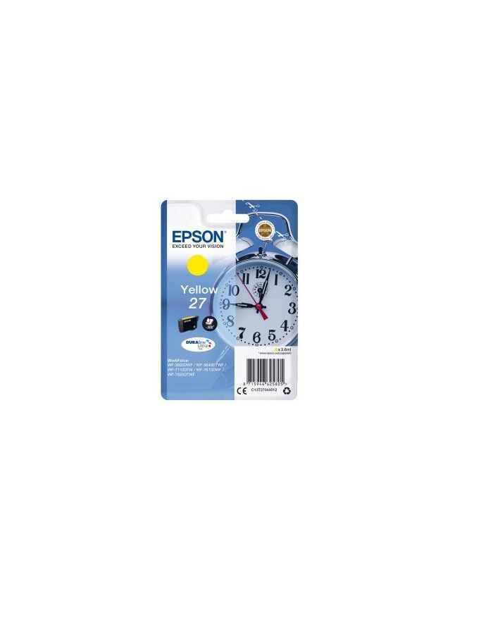 Картридж струйный Epson T2704 (C13T27044020) желтый
Картридж струйный Epson T2704 (C13T27044020) желтый