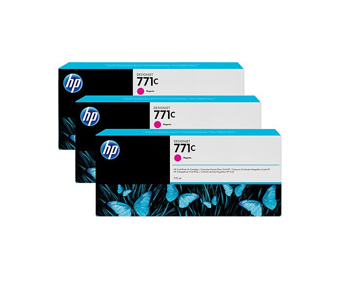 Набор картриджей HP 771С (B6Y33A) пурпурный, 3 картриджа
Набор картриджей HP 771С (B6Y33A) пурпурный, 3 картриджа