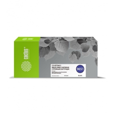 Картридж струйный Cactus CS-EPT9651 черный (187мл) для Epson WorkForce Pro WF-M5299DW/M5799DWF
Картридж струйный Cactus CS-EPT9651 черный (187мл) для Epson WorkForce Pro WF-M5299DW/M5799DWF