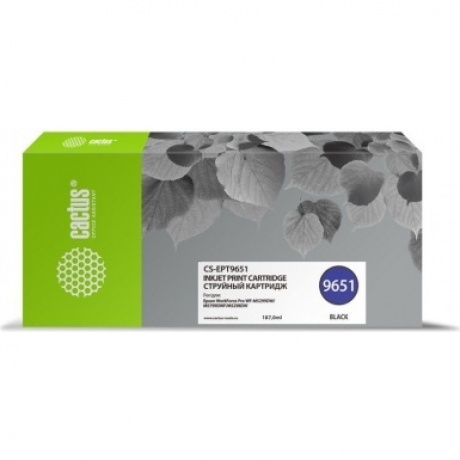 Картридж струйный Cactus CS-EPT9651 черный (187мл) для Epson WorkForce Pro WF-M5299DW/M5799DWF
Картридж струйный Cactus CS-EPT9651 черный (187мл) для Epson WorkForce Pro WF-M5299DW/M5799DWF