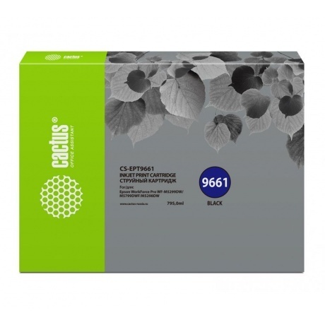 Картридж струйный Cactus CS-EPT9661 черный (795мл) для Epson WorkForce Pro WF-M5299DW/M5799DWF
Картридж струйный Cactus CS-EPT9661 черный (795мл) для Epson WorkForce Pro WF-M5299DW/M5799DWF