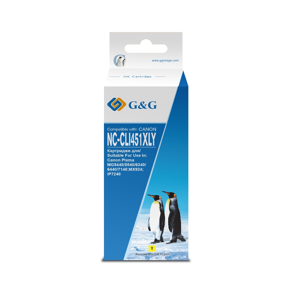 Картридж струйный G&G NC-CLI451XLY CLI-451XL Y желтый (10.2мл) для Canon MG6340/5440/IP7240
Картридж струйный G&G NC-CLI451XLY CLI-451XL Y желтый (10.2мл) для Canon MG6340/5440/IP7240