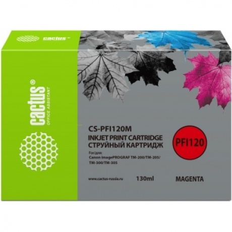 Картридж струйный Cactus CS-PFI120M пурпурный (130мл) для Canon imagePROGRAF TM-200/TM-205/TM-300/TM-305
Картридж струйный Cactus CS-PFI120M пурпурный (130мл) для Canon imagePROGRAF TM-200/TM-205/TM-300/TM-305