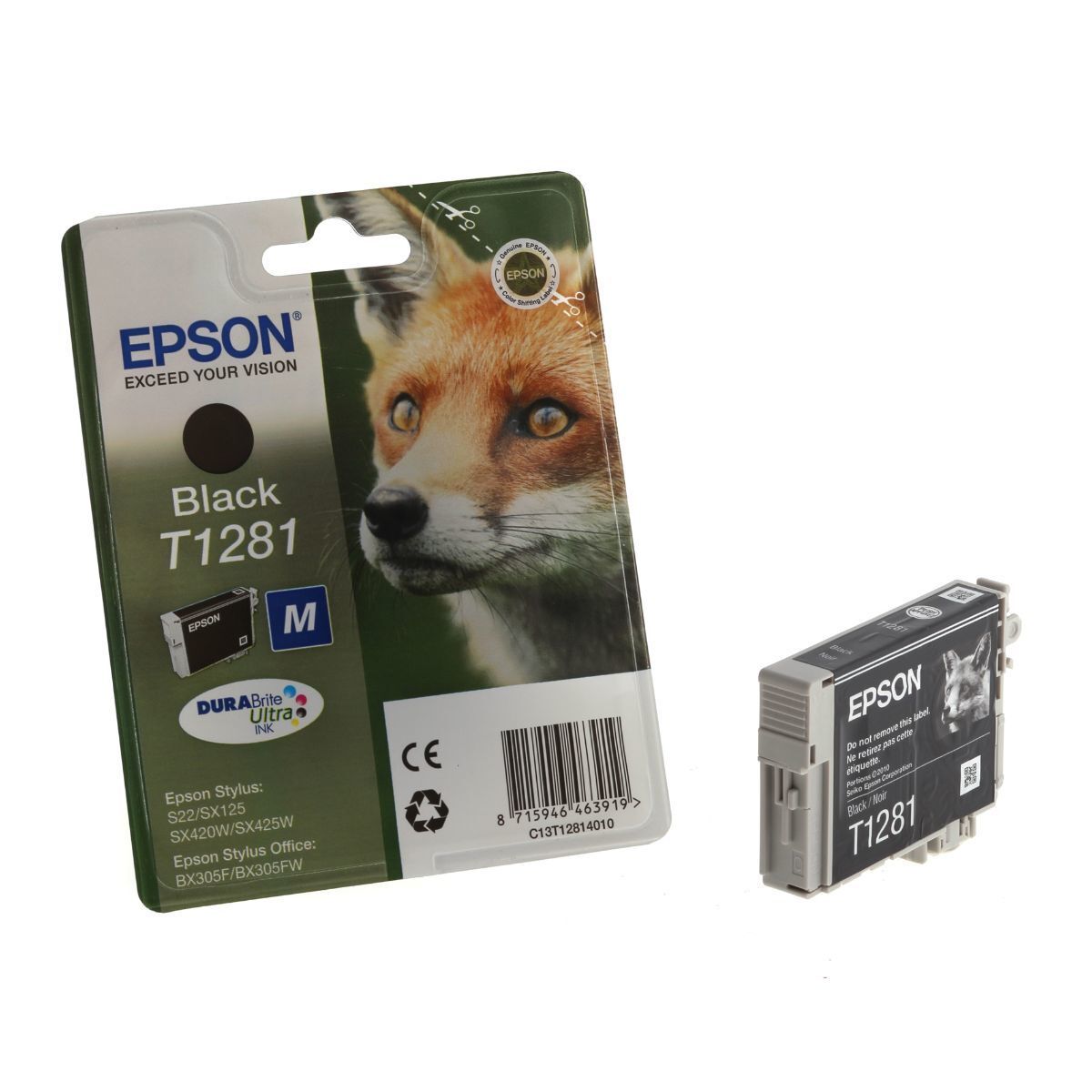 Картридж EPSON T1281 черный для S22/SX125/SX425/BX305
Картридж EPSON T1281 черный для S22/SX125/SX425/BX305