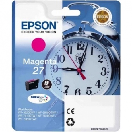 Картридж EPSON T2703 пурпурный для WF-7110/7610/7620
Картридж EPSON T2703 пурпурный для WF-7110/7610/7620