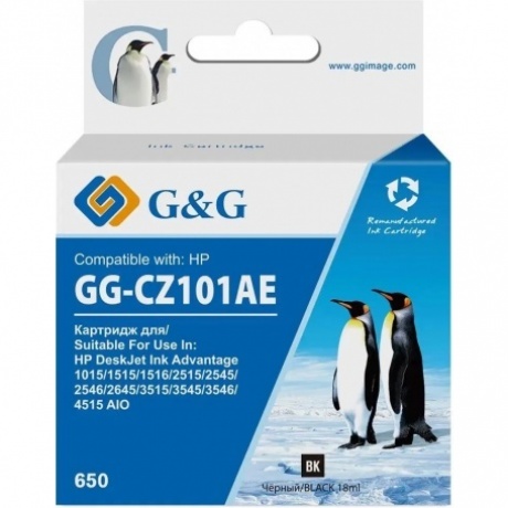 Картридж струйный G&G GG-CZ101AE 650 черный (18мл) для HP DeskJet 1010/10151515/1516
Картридж струйный G&G GG-CZ101AE 650 черный (18мл) для HP DeskJet 1010/10151515/1516