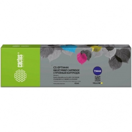 Картридж струйный Cactus CS-EPT9444 T9444 желтый (45мл) для Epson WorkForce WF-C5290DW/WF-C5790DW
Картридж струйный Cactus CS-EPT9444 T9444 желтый (45мл) для Epson WorkForce WF-C5290DW/WF-C5790DW