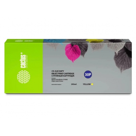 Картридж струйный Cactus CS-SJIC30PY C33S020642 желтый (295мл) для Epson ColorWorks TM-C7500G
Картридж струйный Cactus CS-SJIC30PY C33S020642 желтый (295мл) для Epson ColorWorks TM-C7500G