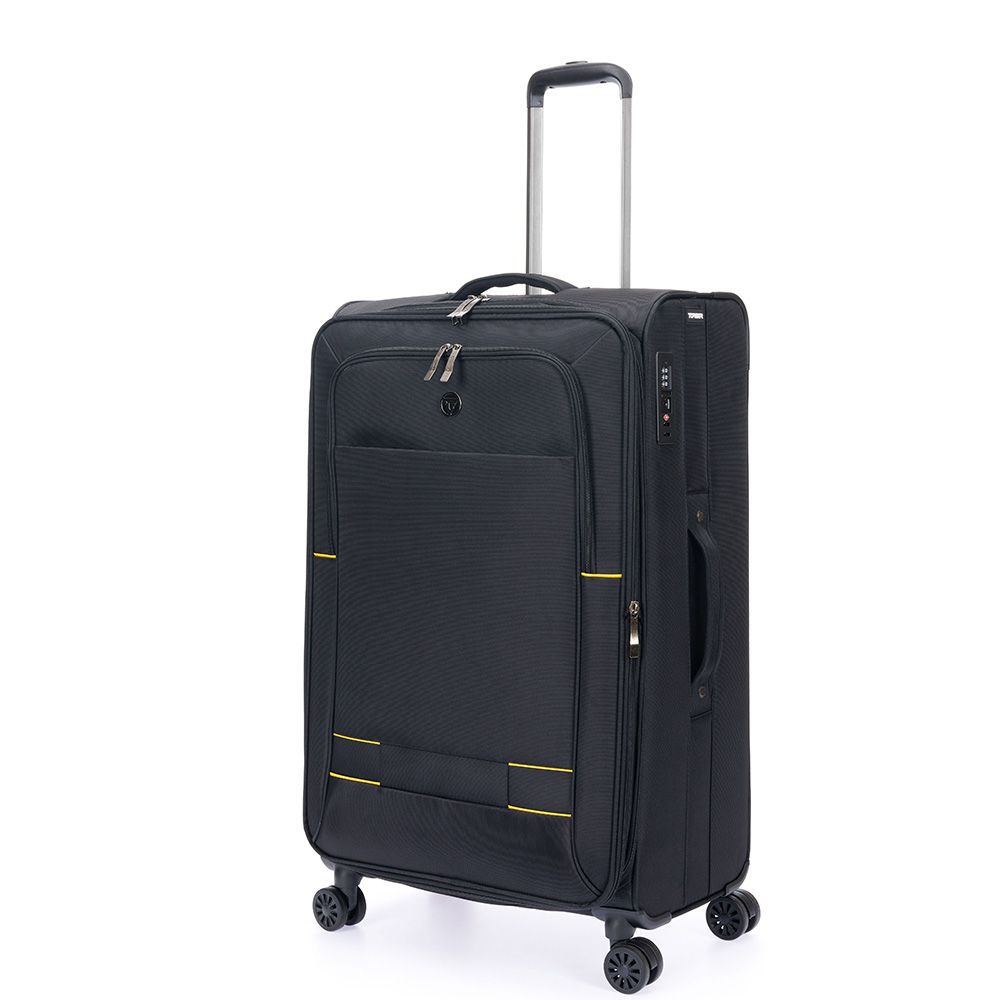Чемодан Torber Brosno, чёрный, нейлон 600D, 48х22х78 см, 85 л, Черный
Чемодан Torber Brosno, чёрный, нейлон 600D, 48х22х78 см, 85 л, Черный