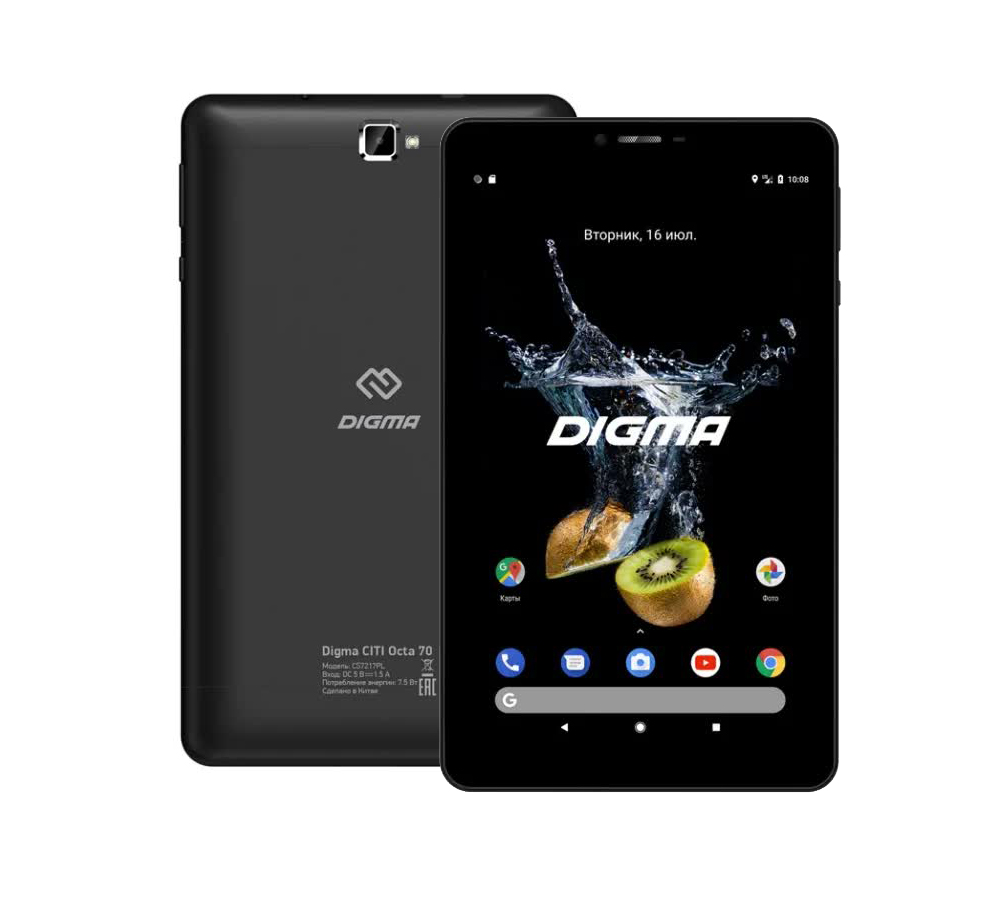 Планшет Digma CITI Octa 70 черный
Планшет Digma CITI Octa 70 черный