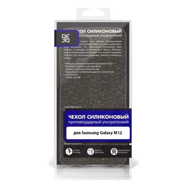 Чехол DF для Samsung Galaxy M12 sShine-05, Прозрачный
Чехол DF для Samsung Galaxy M12 sShine-05, Прозрачный