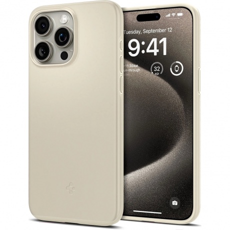 Чехол для телефона Spigen Thin Fit для iPhone 15 Pro Max Mute Beige (ACS06551), Бежевый
Чехол для телефона Spigen Thin Fit для iPhone 15 Pro Max Mute Beige (ACS06551), Бежевый