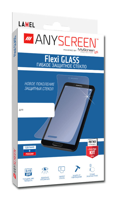 Защитное стекло ANYSCREEN Flexi GLASS для Samsung Galaxy A20/A30/А50
Защитное стекло ANYSCREEN Flexi GLASS для Samsung Galaxy A20/A30/А50