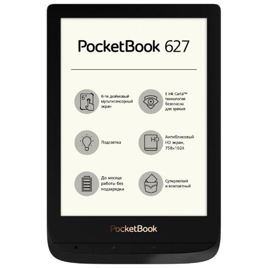 Электронная книга PocketBook 627 Obsidian Black (PB627-H-RU, Черный
Электронная книга PocketBook 627 Obsidian Black (PB627-H-RU, Черный