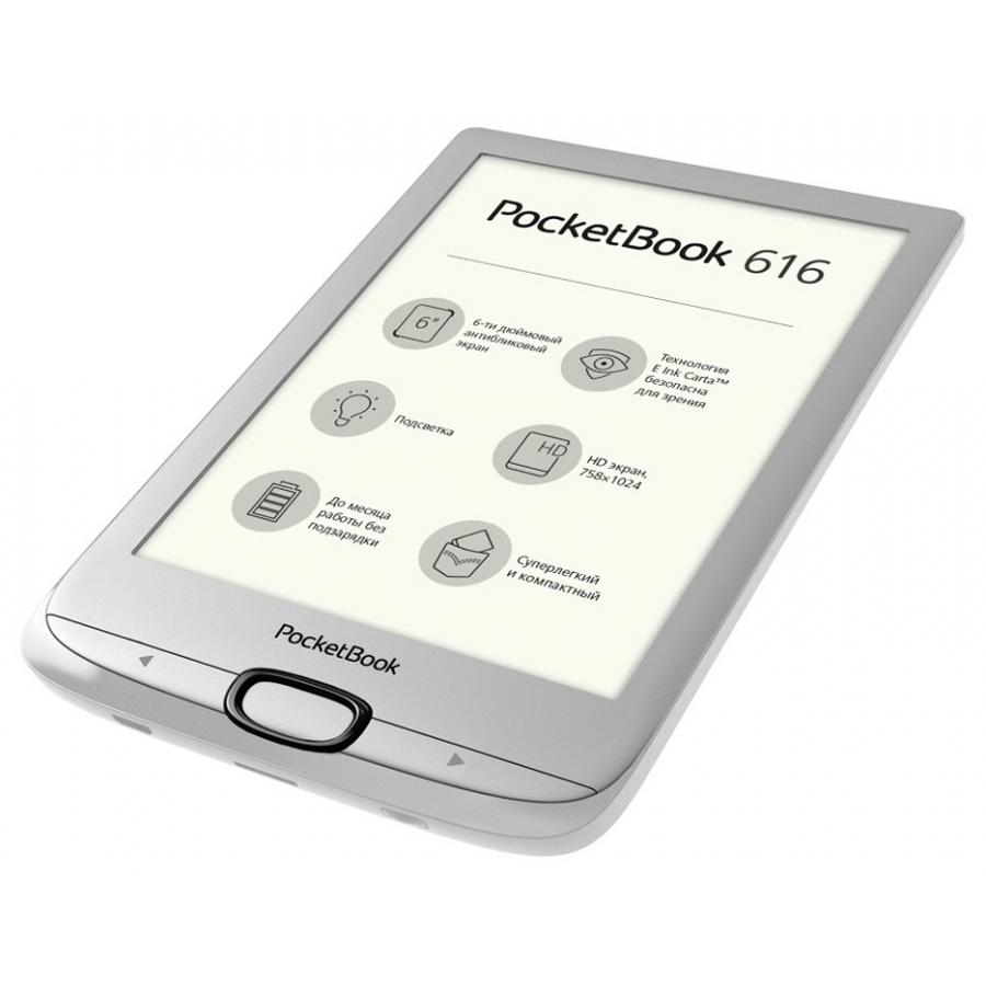 Электронная книга PocketBook 616 Matte Silver (PB616-S-RU, Серебристый
Электронная книга PocketBook 616 Matte Silver (PB616-S-RU, Серебристый