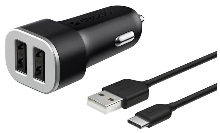 Автомобильное зарядное устройство Deppa 2 USB 2.4А + кабель USB Type-C черный
Автомобильное зарядное устройство Deppa 2 USB 2.4А + кабель USB Type-C черный