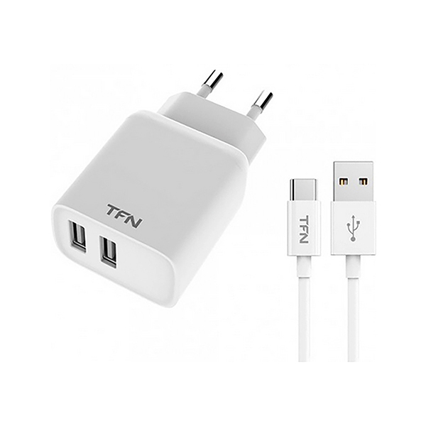 Сетевое зарядное устройство TFN 2 RAPID 2.4A+Type-C white
Сетевое зарядное устройство TFN 2 RAPID 2.4A+Type-C white