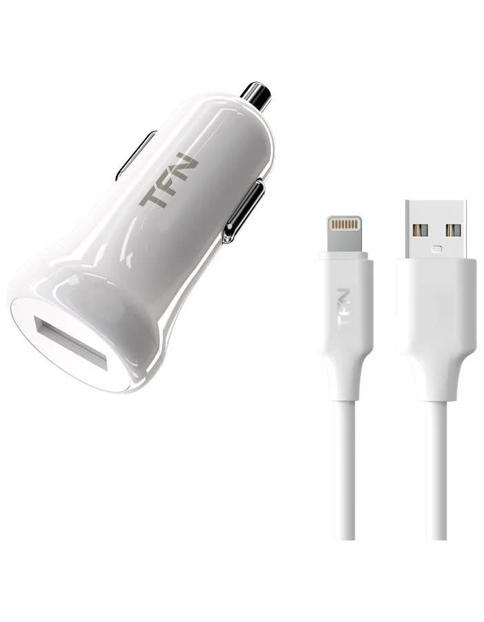 Автомобильное зарядное устройство TFN 1А+8pin white
Автомобильное зарядное устройство TFN 1А+8pin white