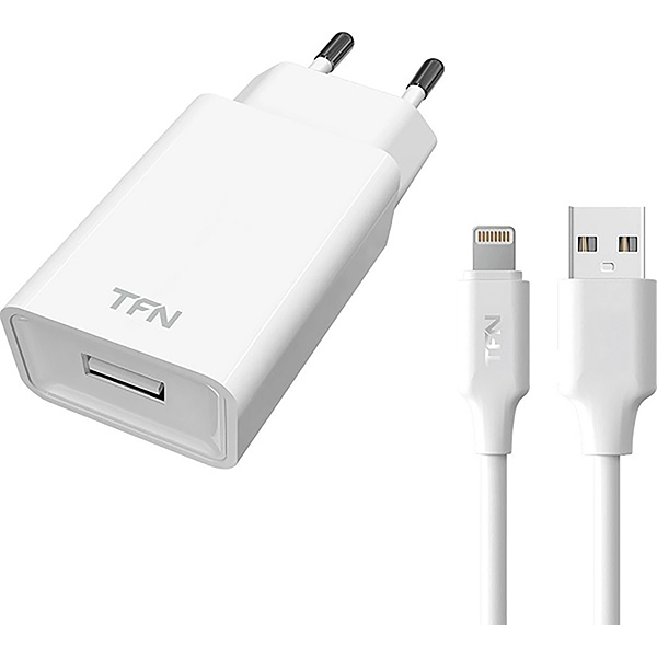 Сетевое зарядное устройство TFN 1А+8pin white
Сетевое зарядное устройство TFN 1А+8pin white