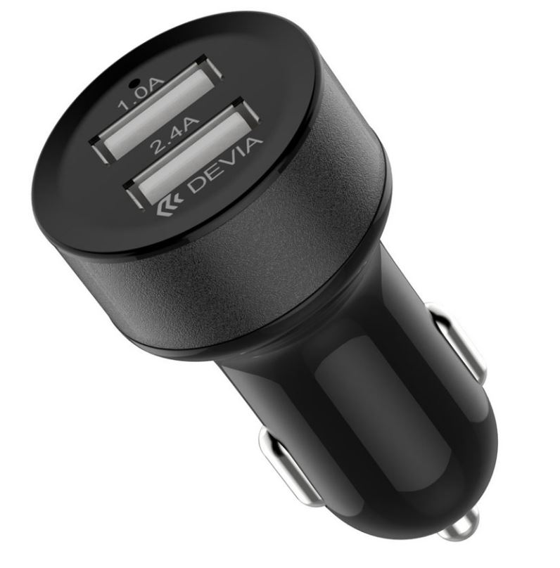 Автомобильное зарядное устройство Devia Smart Dual USB Car Charger QC3.0 - Black
Автомобильное зарядное устройство Devia Smart Dual USB Car Charger QC3.0 - Black