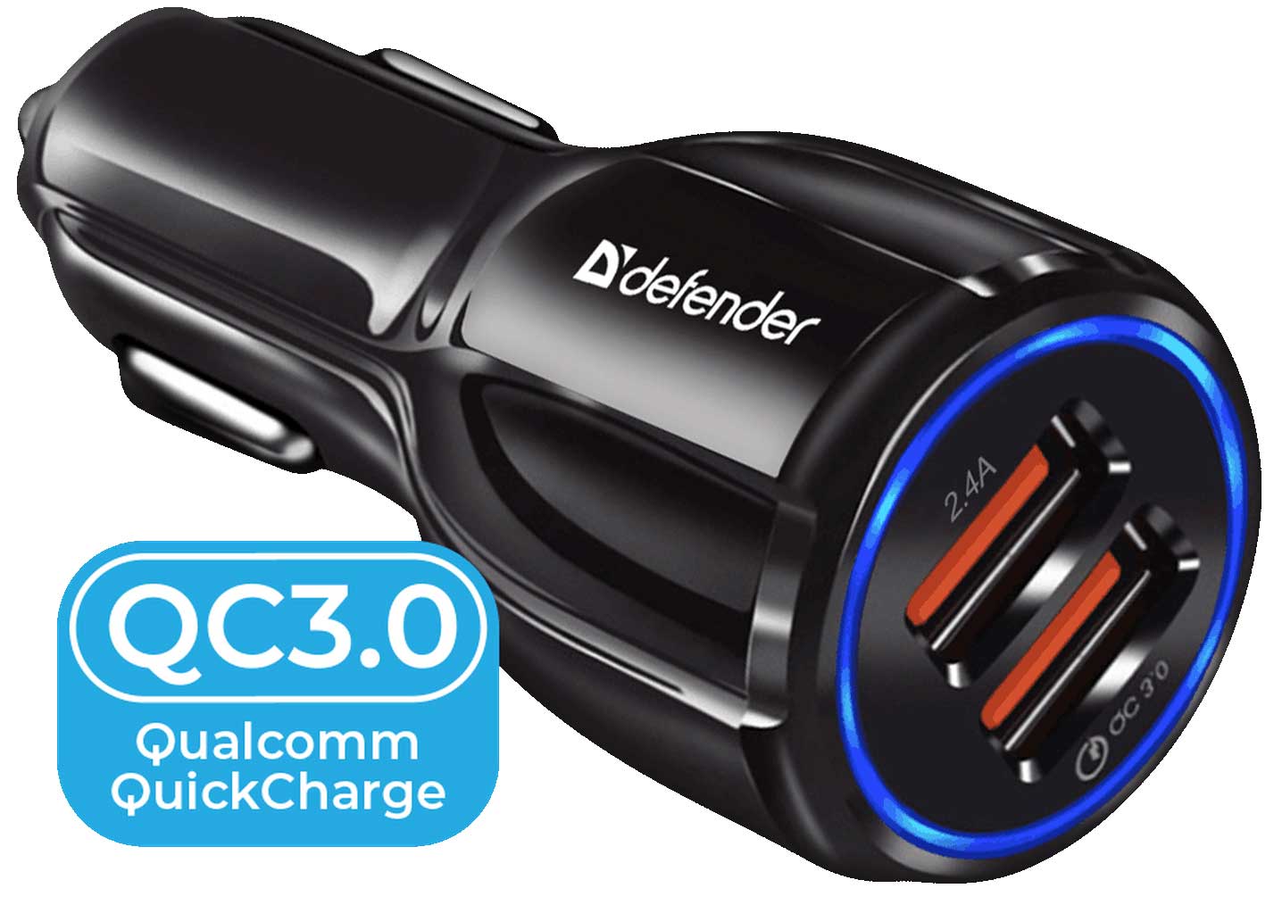 Автомобильное зарядное устройство Defender QC3.0 (83833)
Автомобильное зарядное устройство Defender QC3.0 (83833)