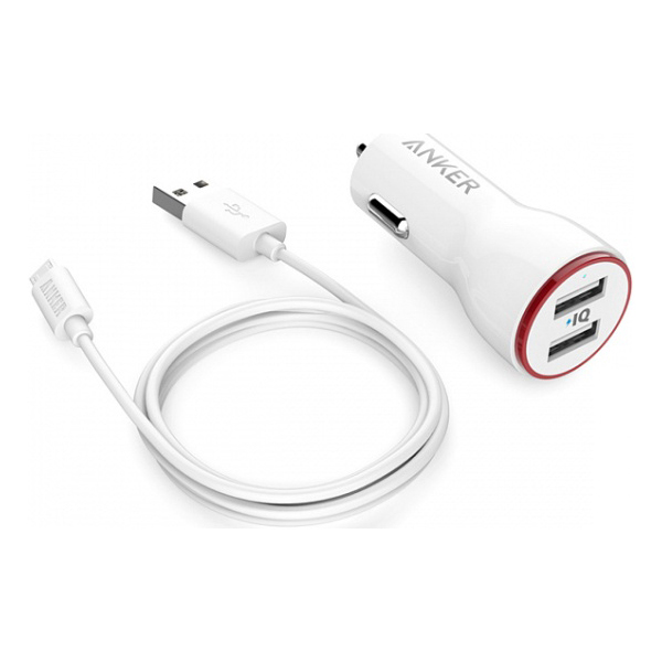 Автомобильное зарядное устройство ANKER PDrive 2 24W +musb 0,9m B2310 WT
Автомобильное зарядное устройство ANKER PDrive 2 24W +musb 0,9m B2310 WT